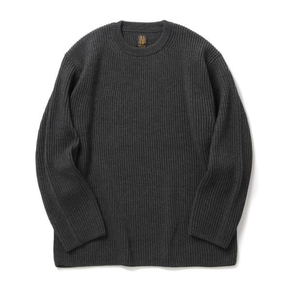 【別注】BATONER SOLID WOOL RIB DS サイズ3 BATONER / バトナー | SOLID WOOL RIB CREW NECK (メンズ