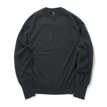 BATONER / バトナー | BABY WOOL CREW NECK (メンズ) - Charcoal Navy