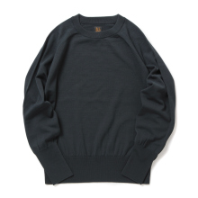 BATONER / バトナー | BABY WOOL CREW NECK (レディース) - Charcoal Navy