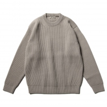 AURALEE / オーラリー | SUPER FINE WOOL RIB KNIT BIG P/O (メンズ) - Top Gray Beige