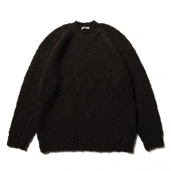 AURALEE / オーラリー | WOOL SLUB KNIT P/O (メンズ) - Dark