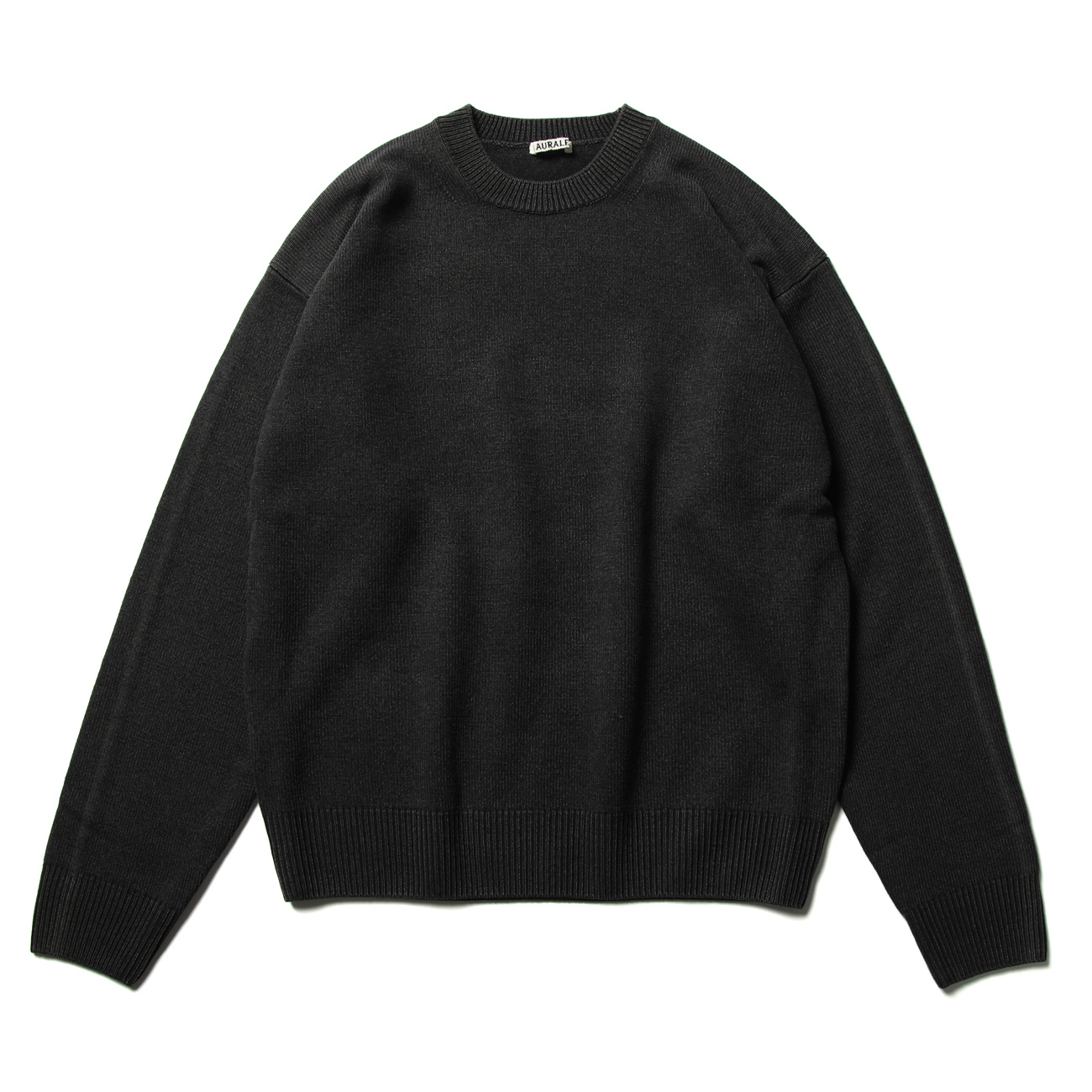 FRENCH MERINO STONE WASHED KNIT P/O (メンズ) - Ink Black