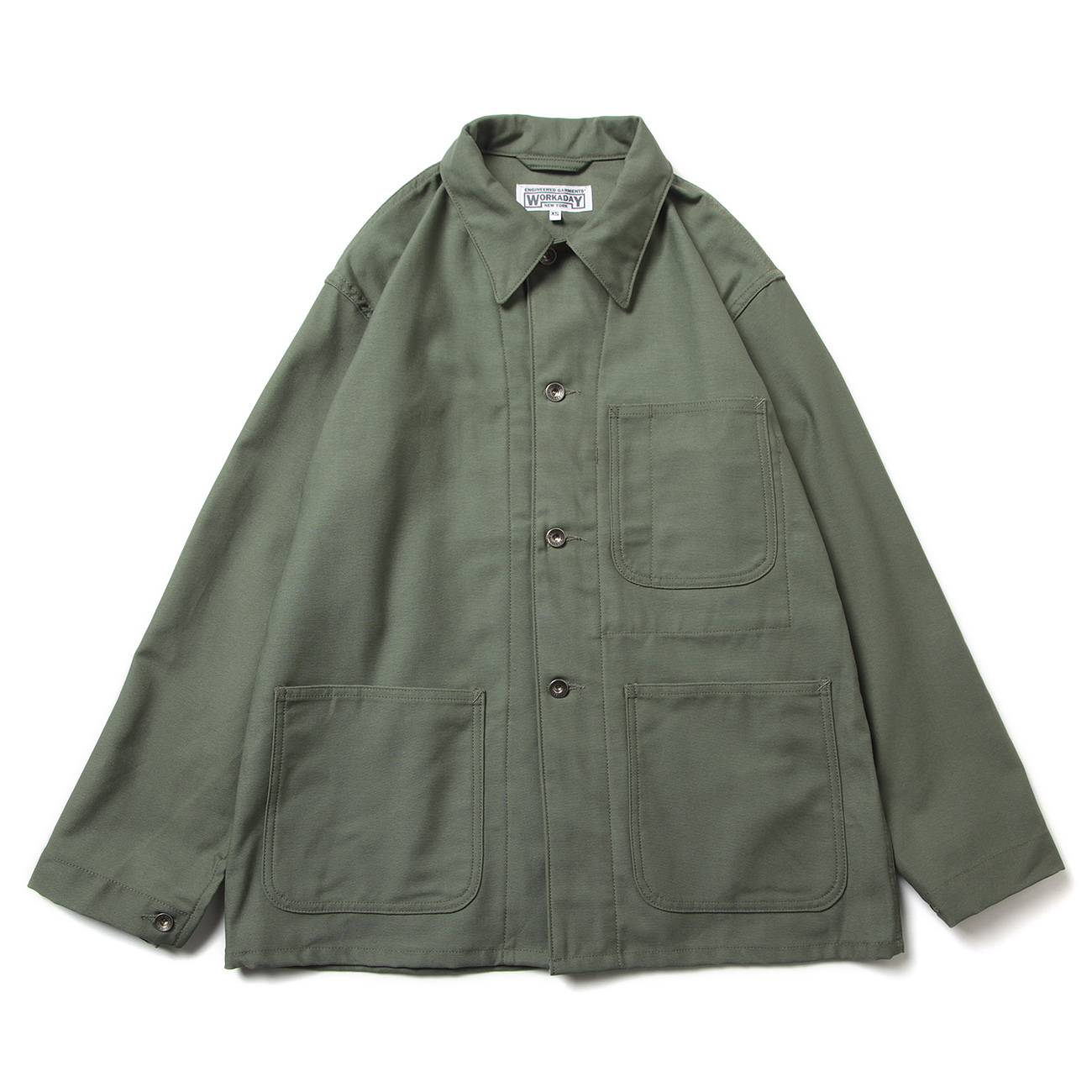 Atlast\u0026Co. UTILITY JACKET OLIVE サイズ42袖丈約62cm