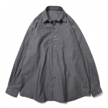 Porter Classic / ポータークラシック | PC GOLD SHIRT (2 WAY COLLAR) - Charcoal Gray