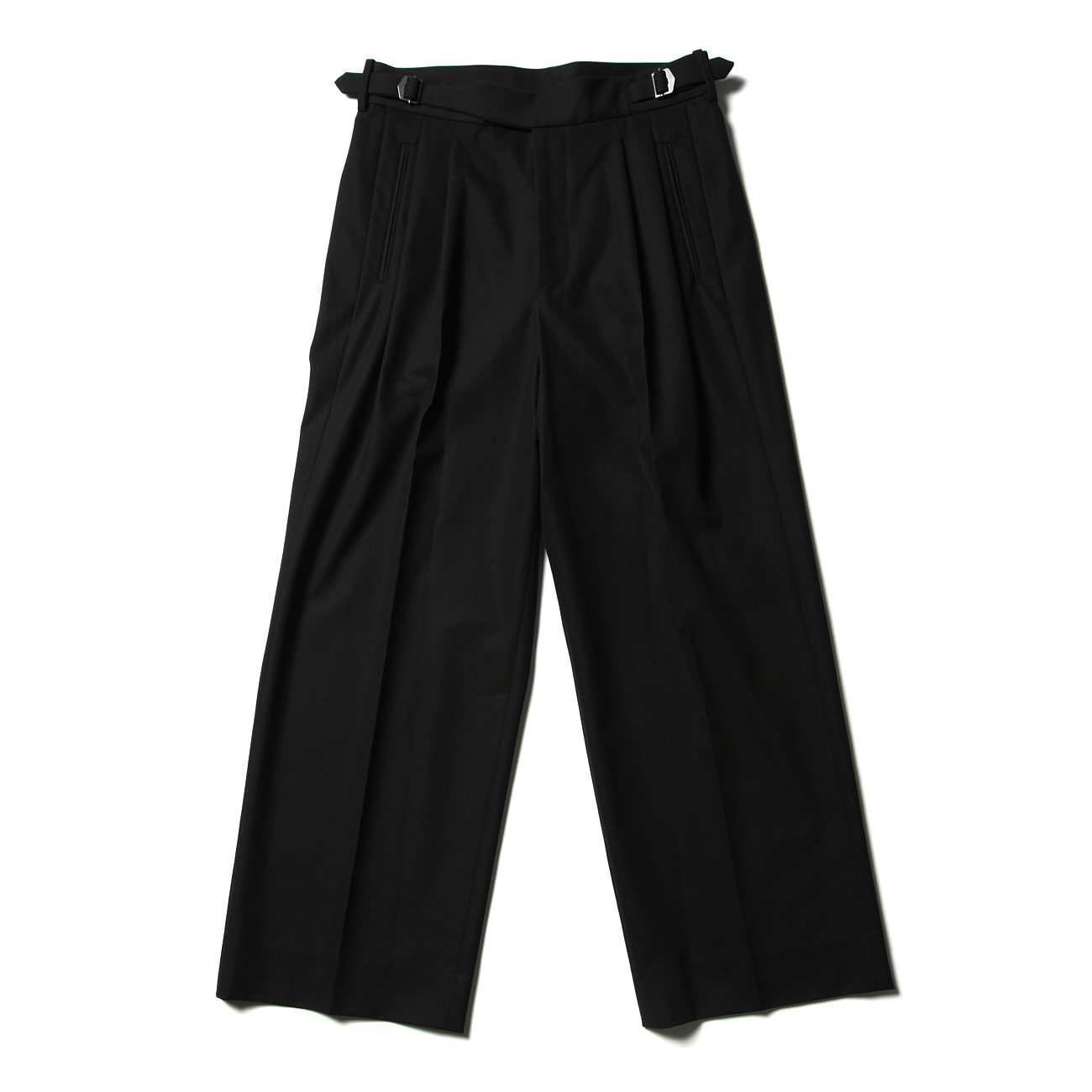 YOKE / ヨーク | 2TUCK WIDE GURKHA TROUSERS - Black | 通販 - 正規