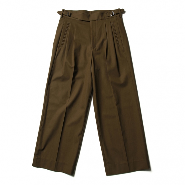 【YOKE】2TUCK WIDE GURKHA TROUSERS YOKE DUSTY TAUPE 2TUCK WIDE GURKHA TROUSERS
