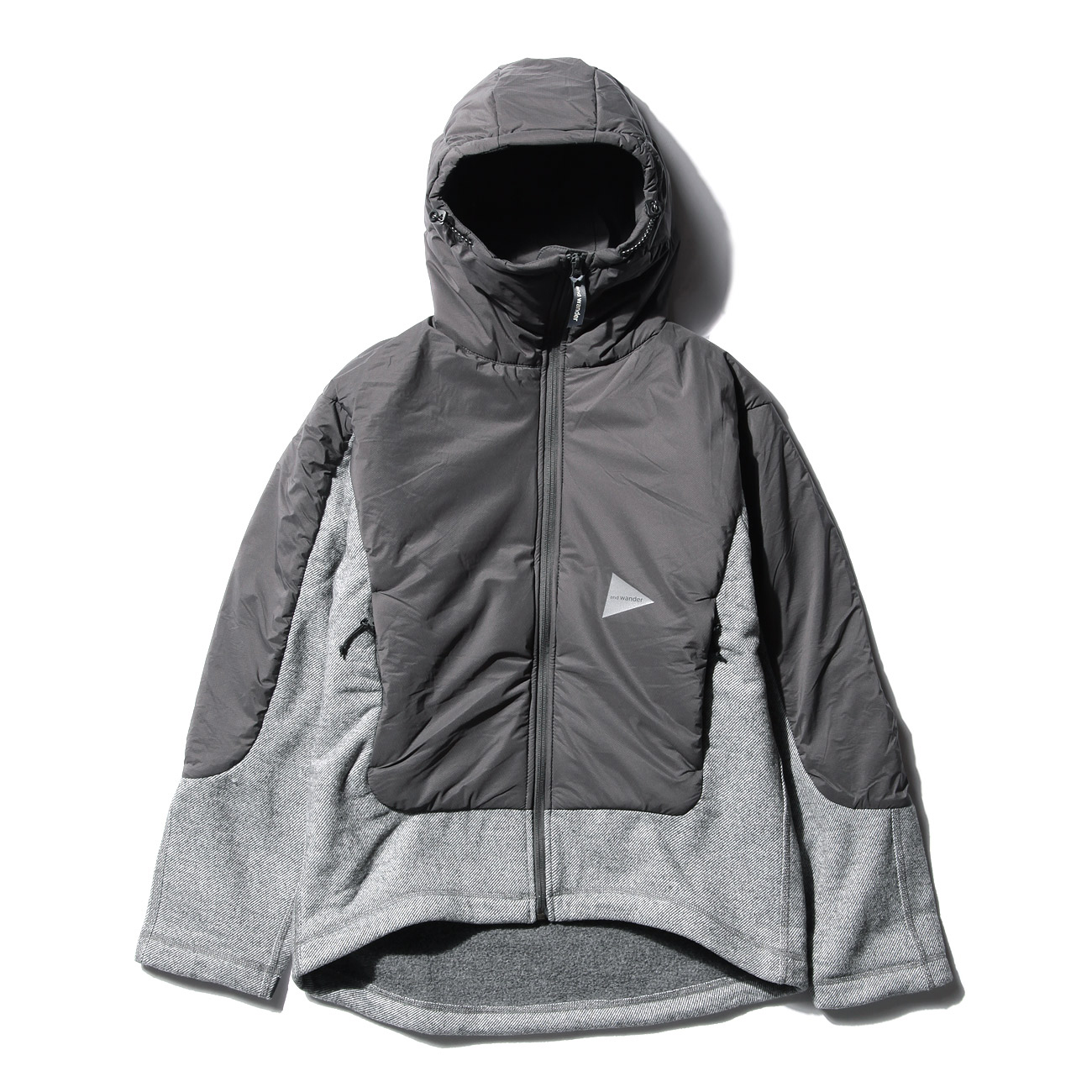 twill fleece jacket - Gray