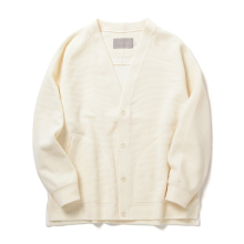 CURLY / カーリー | CLASSIC LIGHT WAFFLE CARDIGAN - Ivory