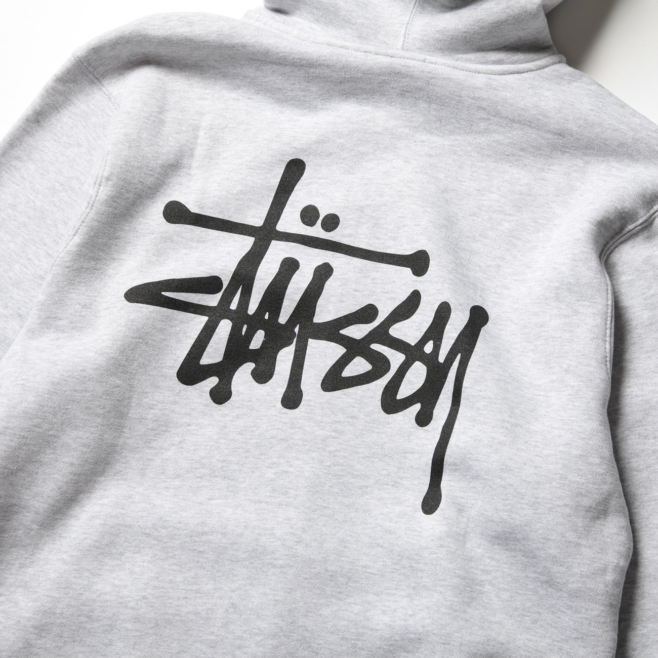 Stussy 1185700009GREYHEATHER 関税送料込 Stussy-Stock-Logo-Zip-Hoodie-