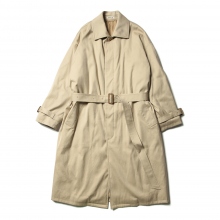 AURALEE / オーラリー | WASHED FINX CHAMBRAY TWILL SOUTIEN COLLAR PADDED COAT - Beige Chambray