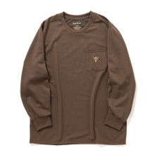 South2 West8 / サウスツーウエストエイト | L/S Round Pocket Tee - Circle Horn - Brown