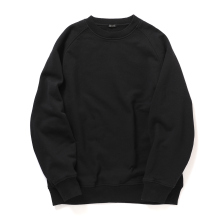 COMOLI / コモリ | コットン裏毛 クルーネック - Black