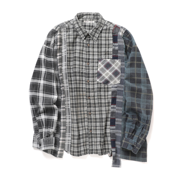 Rebuild by Needles チェックシャツ Flannel Ribbon Shirt – Green | Rebuild by Needles | Nepenthes London