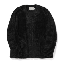 CURLY / カーリー | TEDDY JERSEY ZIP-UP CARDIE - Black