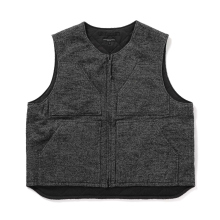 ENGINEERED GARMENTS / エンジニアドガーメンツ | Over Vest - Wool Poly Shaggy Twill - Charcoal