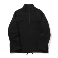 ENGINEERED GARMENTS / エンジニアドガーメンツ | Zip Mock Neck - 12oz Cotton Fleece - Black