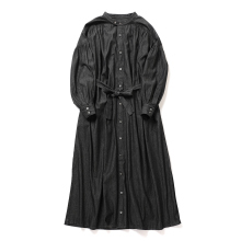 ENGINEERED GARMENTS / エンジニアドガーメンツ | Banded Painter Dress - Cotton Denim Shirting (レディース) - Black