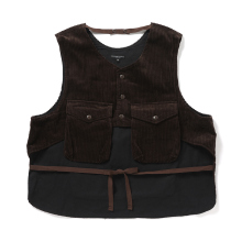 ENGINEERED GARMENTS / エンジニアドガーメンツ | Support Vest - Cotton 4.5W Corduroy - Dk.Brown