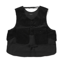 ENGINEERED GARMENTS / エンジニアドガーメンツ | Support Vest - Cotton 4.5W Corduroy - Black
