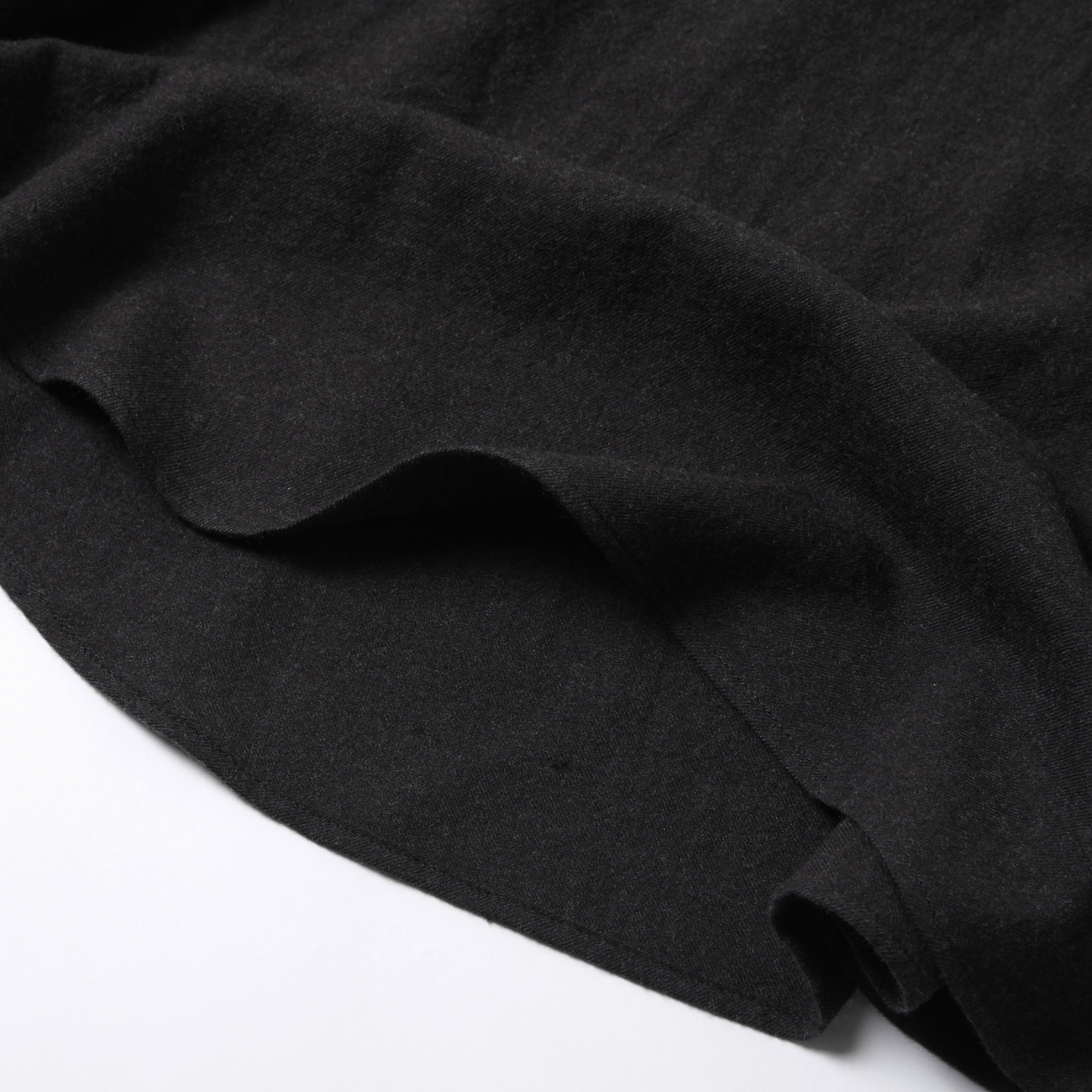 COMOLI / コモリ | ウールビエラ スキッパーシャツ - Charcoal