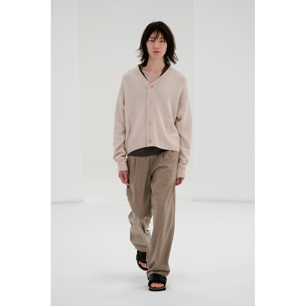 WOOL FULLING FLANNEL SLACKS (メンズ) - Top Beige