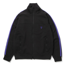 Trainer Jacket - PE/C/PU Fleece Lined Jersey - Black