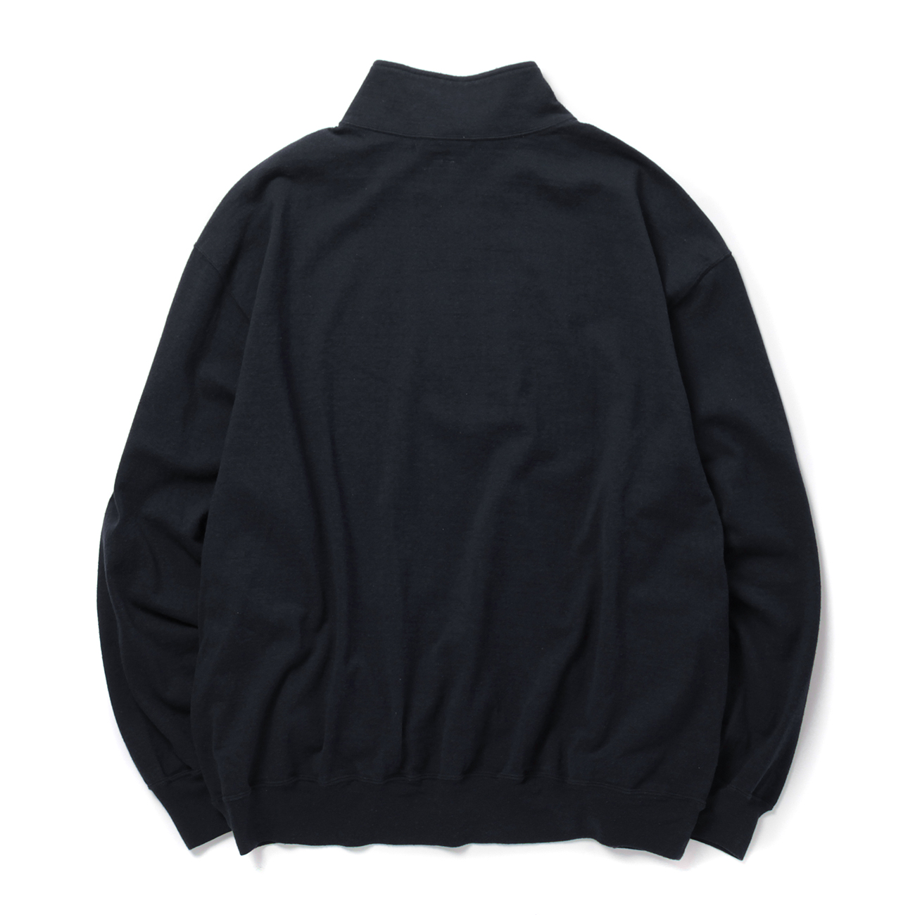 blurhms / ブラームス | Co/Silk Nep Harf-Zip - Black Navy