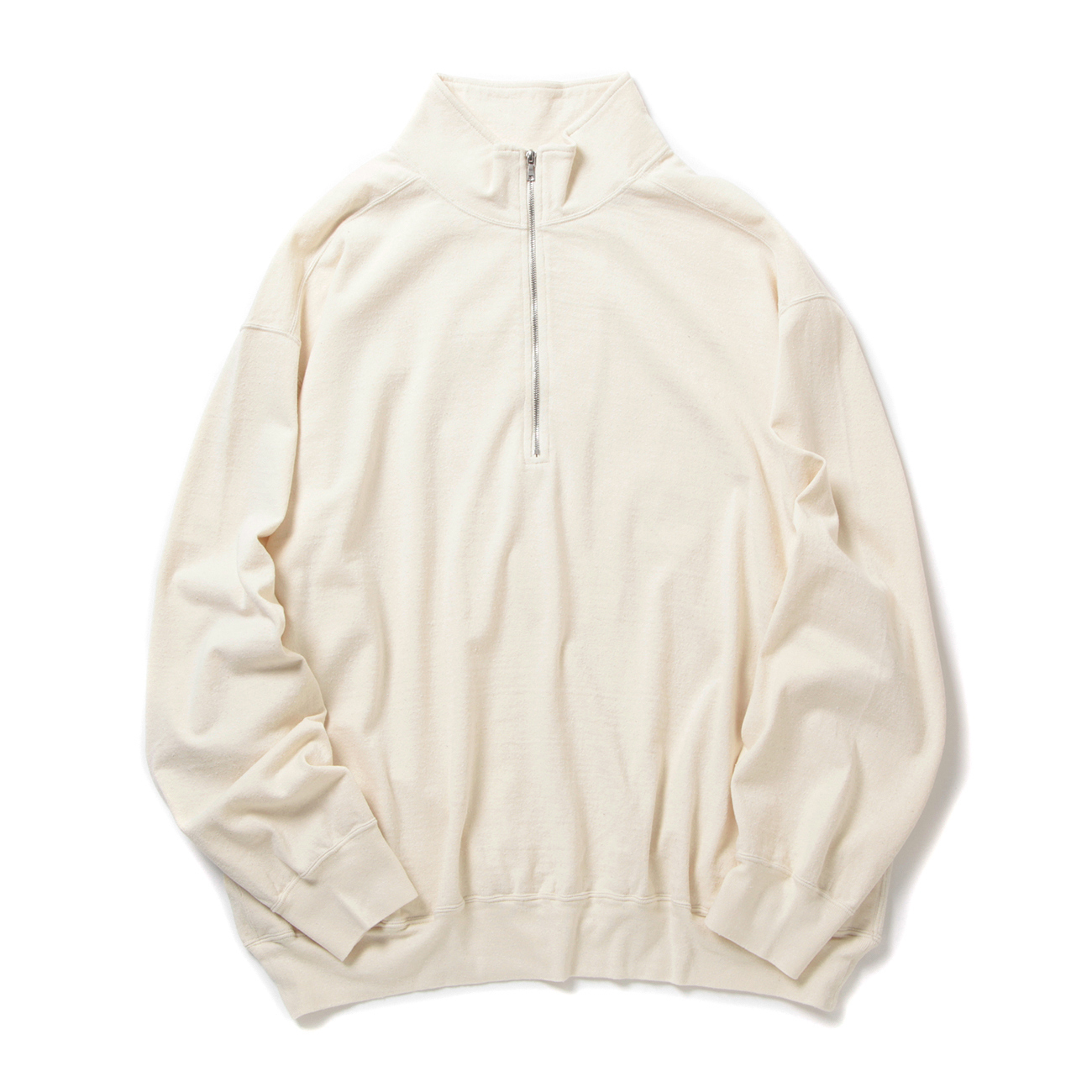 blurhms / ブラームス | Co/Silk Nep Harf-Zip - Ivory | 通販 - 正規 