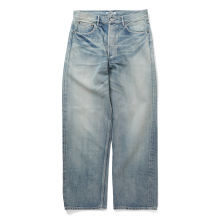 AURALEE / オーラリー | SELVEDGE FADED HEAVY DENIM WIDE PANTS (メンズ) - Faded Indigo