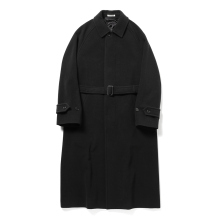 AURALEE / オーラリー | SUPER FINE WOOL MOSSER SOUTIEN COLLAR COAT (メンズ) - Black