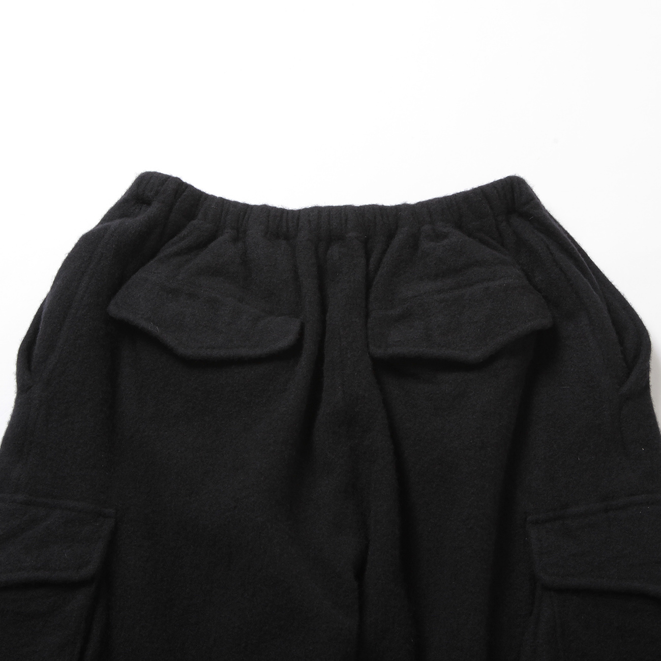 COMOLI / コモリ | 縮絨ウール 6Pパンツ - Black | 通販 - 正規