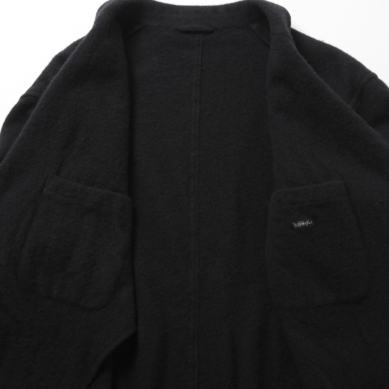 COMOLI / コモリ | 縮絨ウール ジャケット - Black | 通販