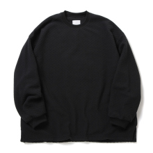 S.F.C Stripes For Creative / エスエフシー | WAFFLE CREW TECH LS TEE - Black