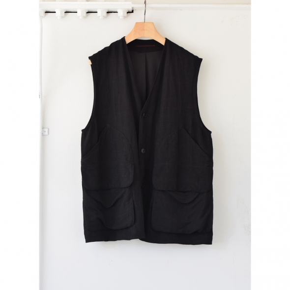 COMOLI コモリ VISCOSE LINEN HUNTING VEST - library.iainponorogo.ac.id