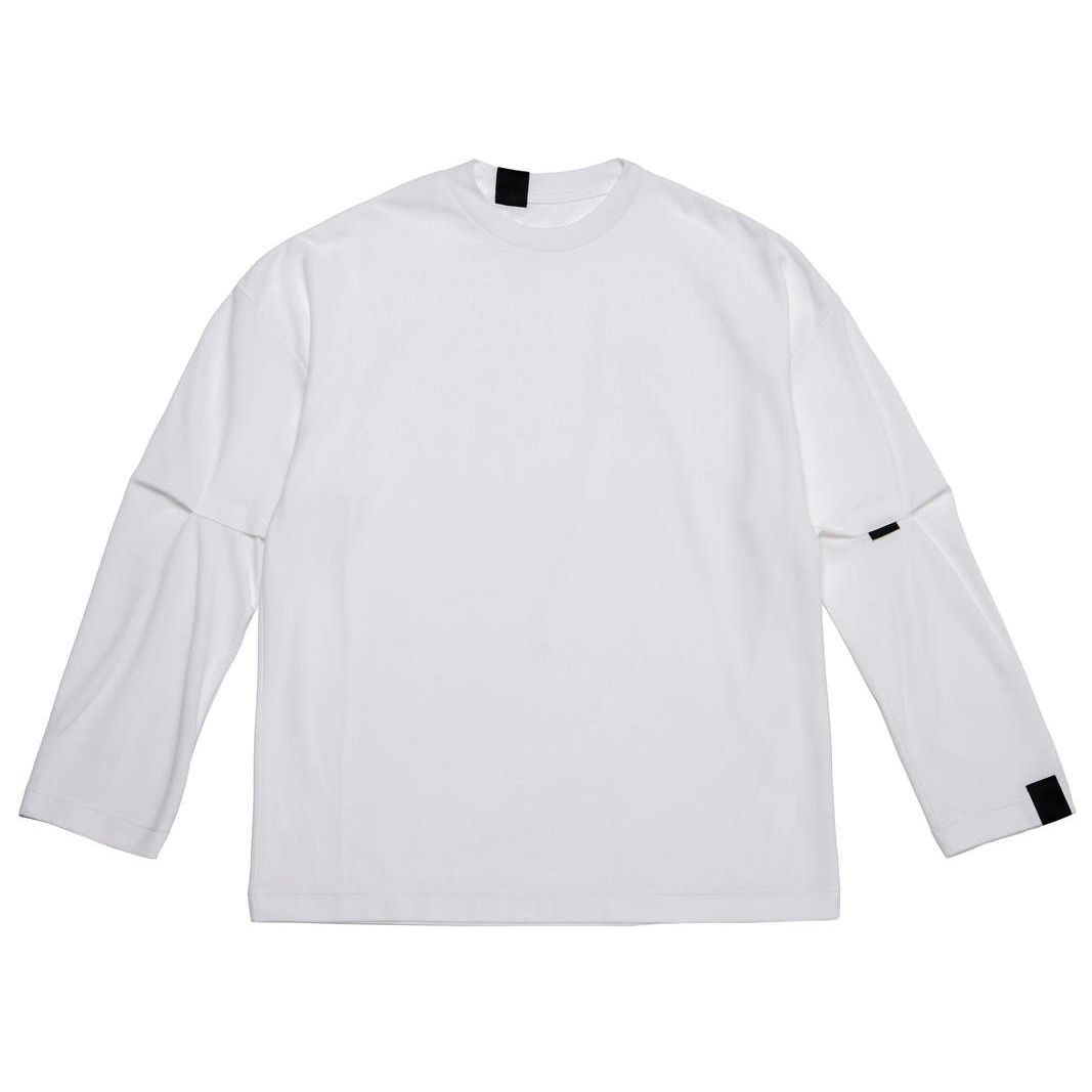 2211-CS03-012-peg CREW NECK SWEAT - White