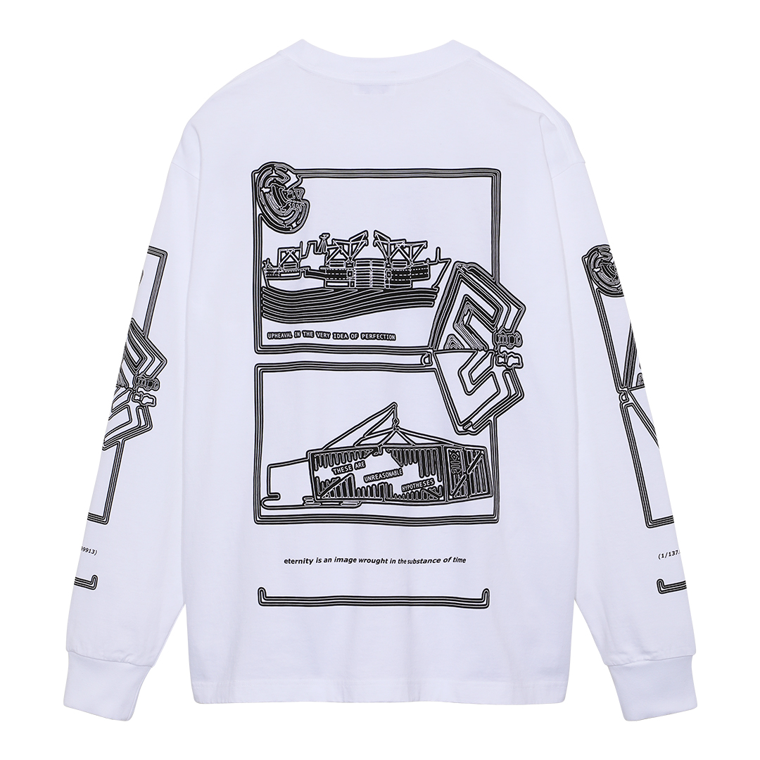 C.E CAVEMPT シーイー MD FRAGMENTS LONG T XL C.E / シーイー | MD FRAGMENTS LONG SLEEVE T - White | 通販