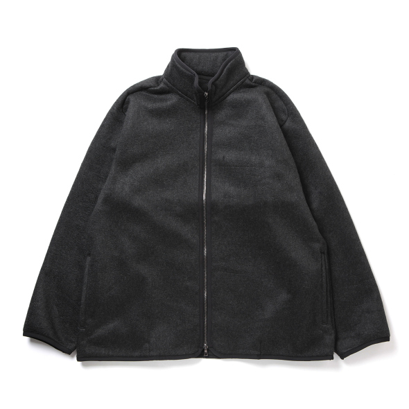 blurhms / ブラームス | Pe/Silk Fleece ZIP Jacket - Heather Black