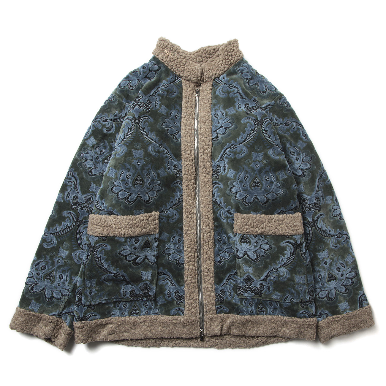 needles zipped tibetan jacket