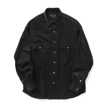 Porter Classic / ポータークラシック | ROLL UP ORGANIC CORDUROY SHIRT - Black