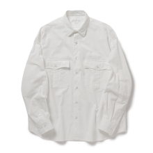 Porter Classic / ポータークラシック | ROLL UP ORGANIC CORDUROY SHIRT - White
