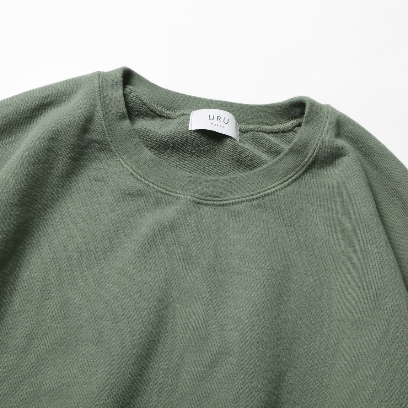 URU / ウル | COTTON FLEECE / CREW NECK SWEAT - S.Green | 通販 