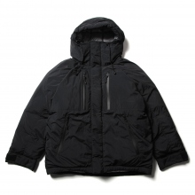 URU / ウル | NYLON DOWN / ZIP UP HOODED BLOUSON - Black