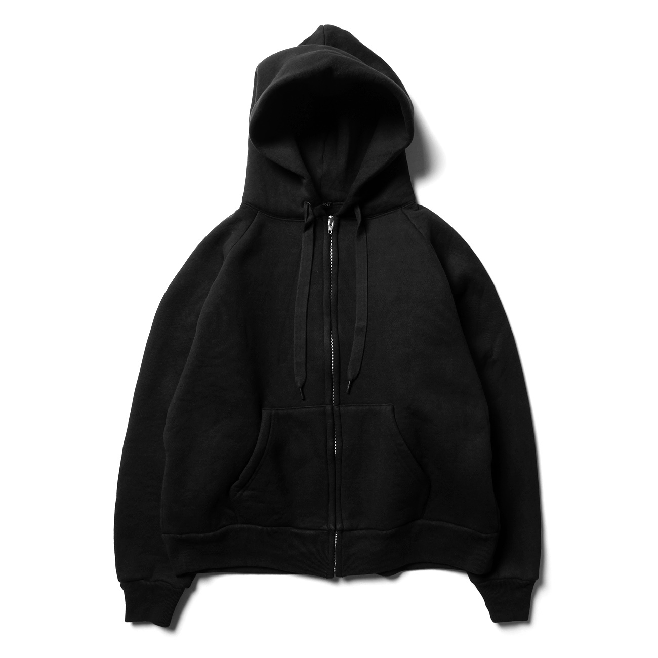 【COMOLI】23AW コットン吊裏毛 ジップパーカ BLACK/4Matt_mercari