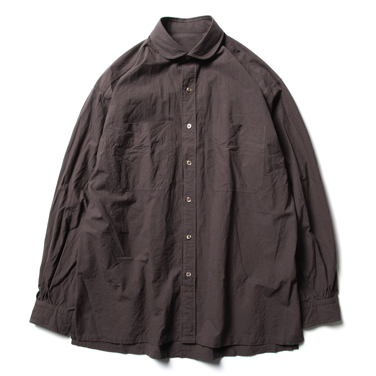 WIDE POCKET SHIRT - Chocolate