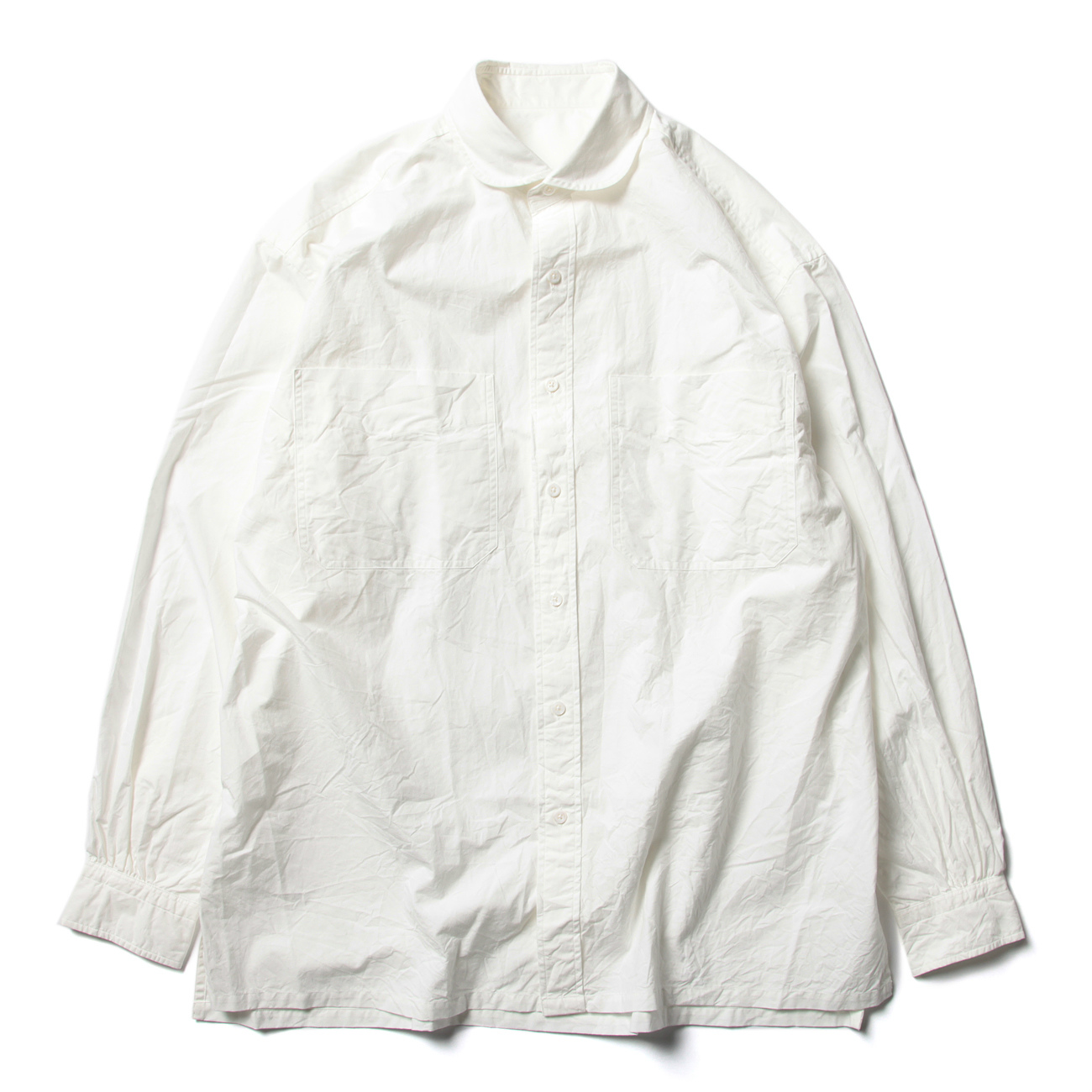 ポータークラシック　スイスコットンワイドポケットシャツ　Lサイズ　白　ホワイト PORTER CLASSIC ポータークラシック 22SS SWISS COTTON WIDE