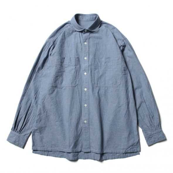 Porter Classic / ポータークラシック | WIDE POCKET SHIRT - Blue