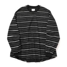 S.F.C Stripes For Creative / エスエフシー | SUPER BIG MIX STRIPE LS NYLON TEE - Black