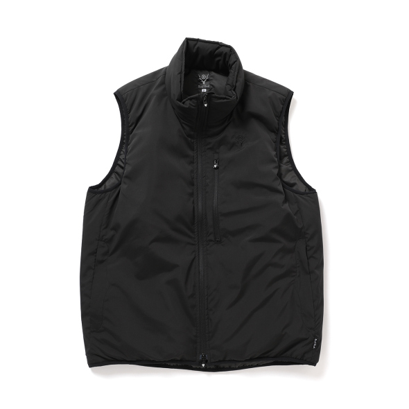 South2 West8 ブラック フリースベスト Mサイズ South2 West8[サウス2 ウェスト8]Piping Vest Micro Fur NS735B