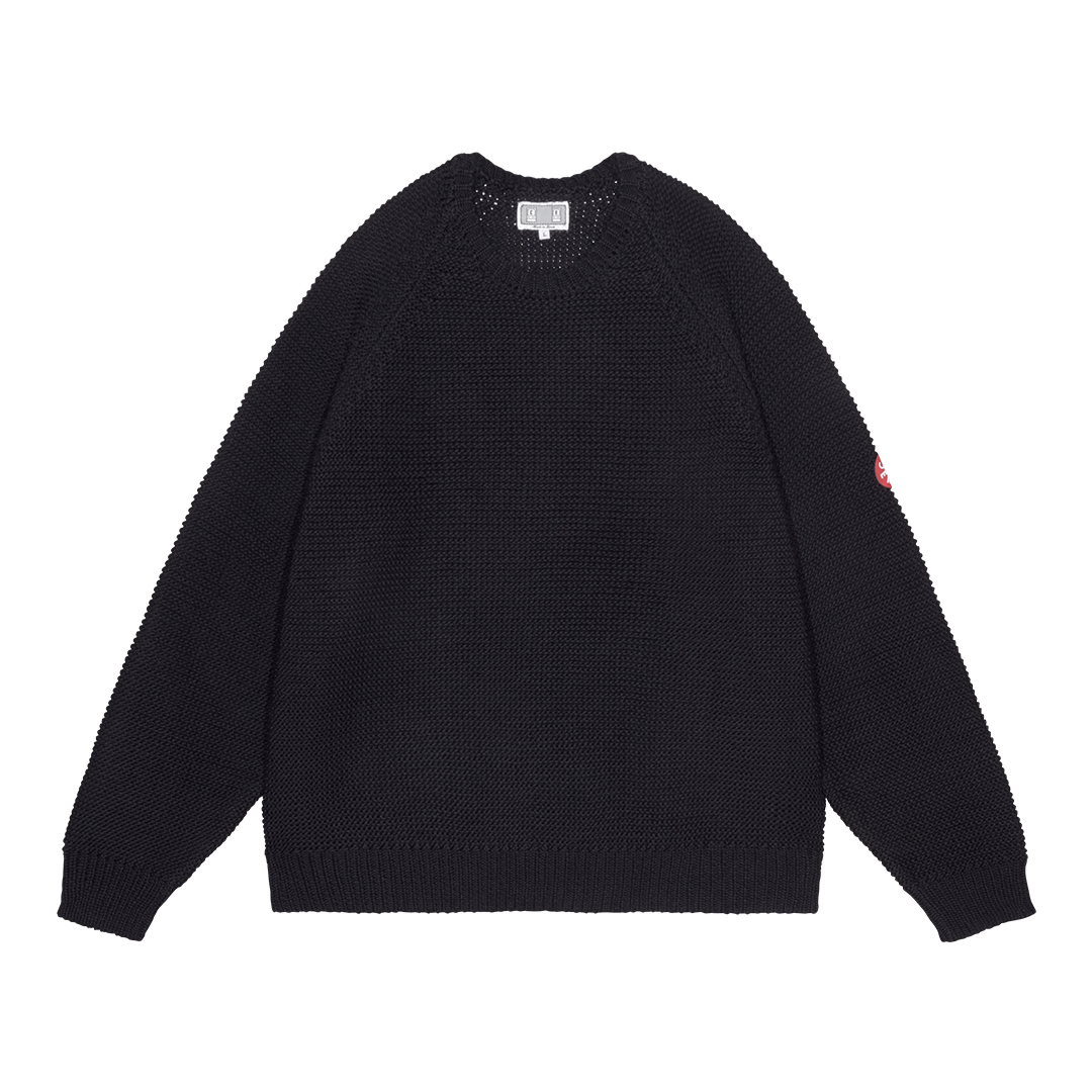 c e シーイー cavempt コットンニット XL C.E / シーイー | RAGLAN SLEEVE COTTON KNIT - Black | 通販 - 正規