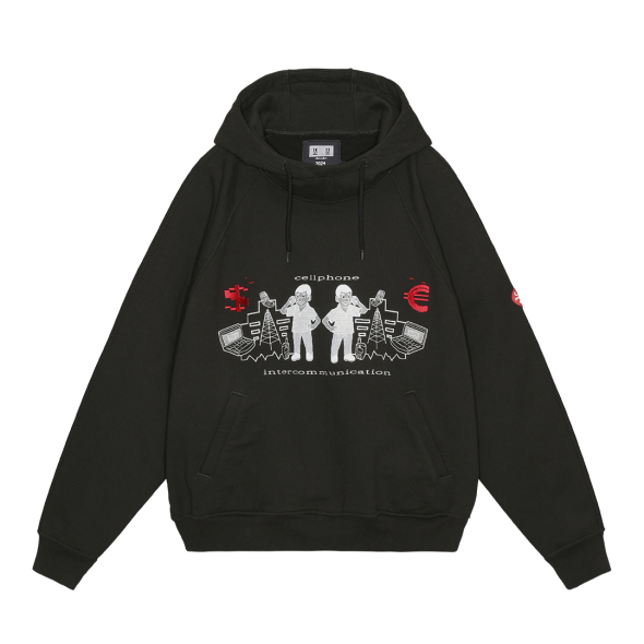 C.E / シーイー | INTERCOMMUNICATION BIG HEAVY HOODY - Black | 通販  